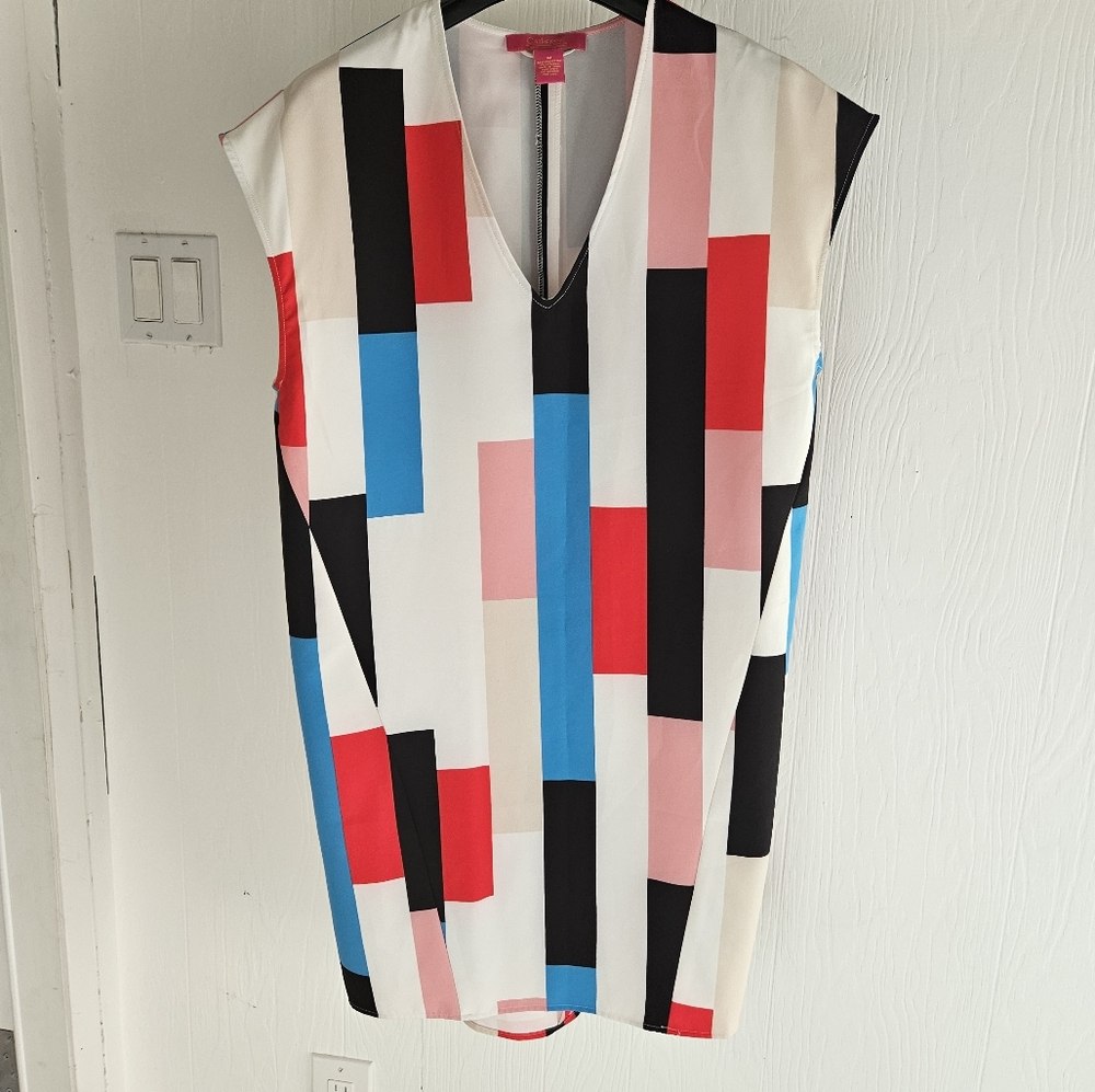 Catherine Malandrino Color Block Sheath Dress Size Medium